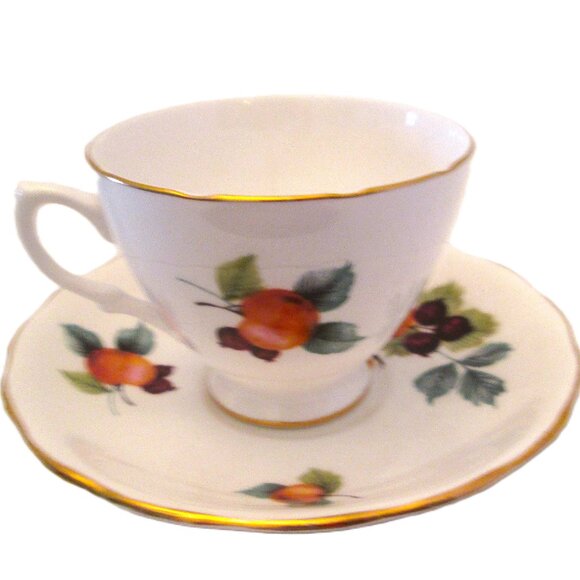 (Fall!)Royal Vale a Product of Ridgway Potteries Ltd colorful fall teacup & sauc - Picture 5 of 6